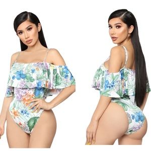 Fashion Nova Not Yo Woman Swimsuit - White/Combo